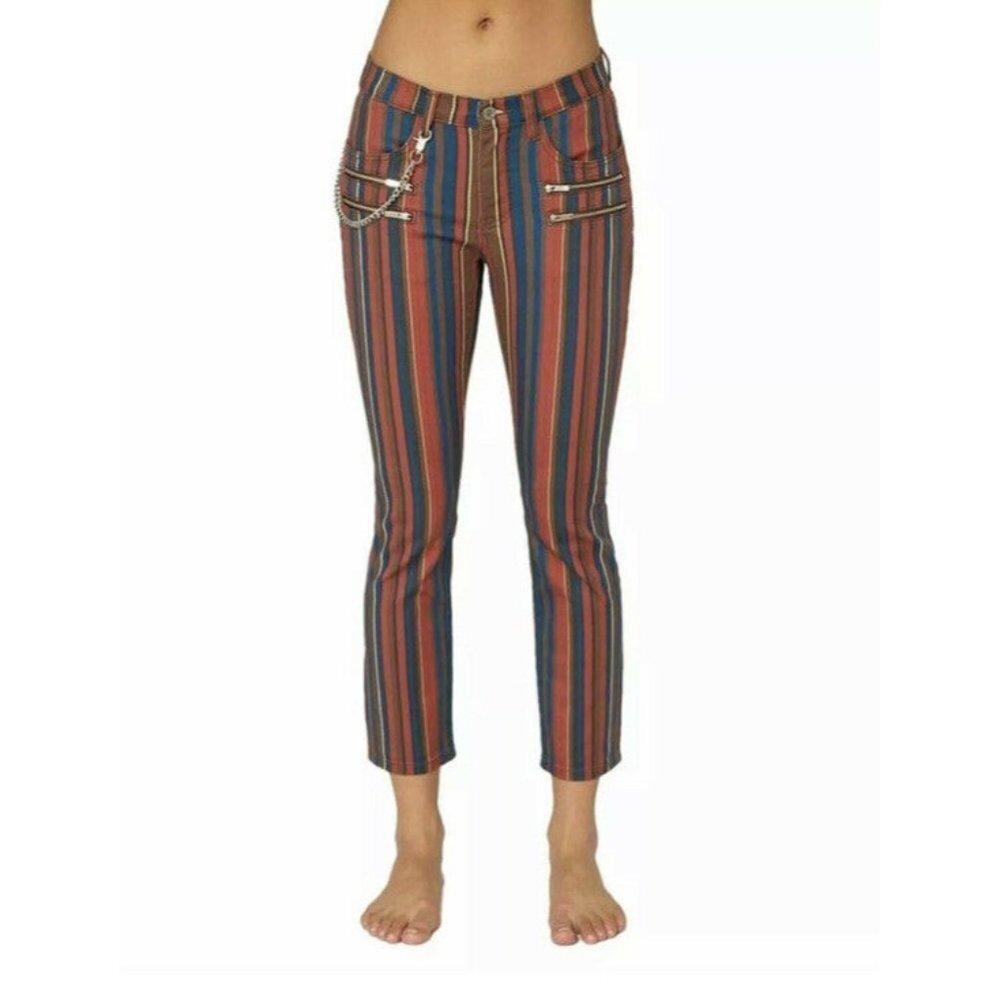 WeWoreWhat Women's Rocker Low Rise Jagger Stripe Jeans Size‎ 27